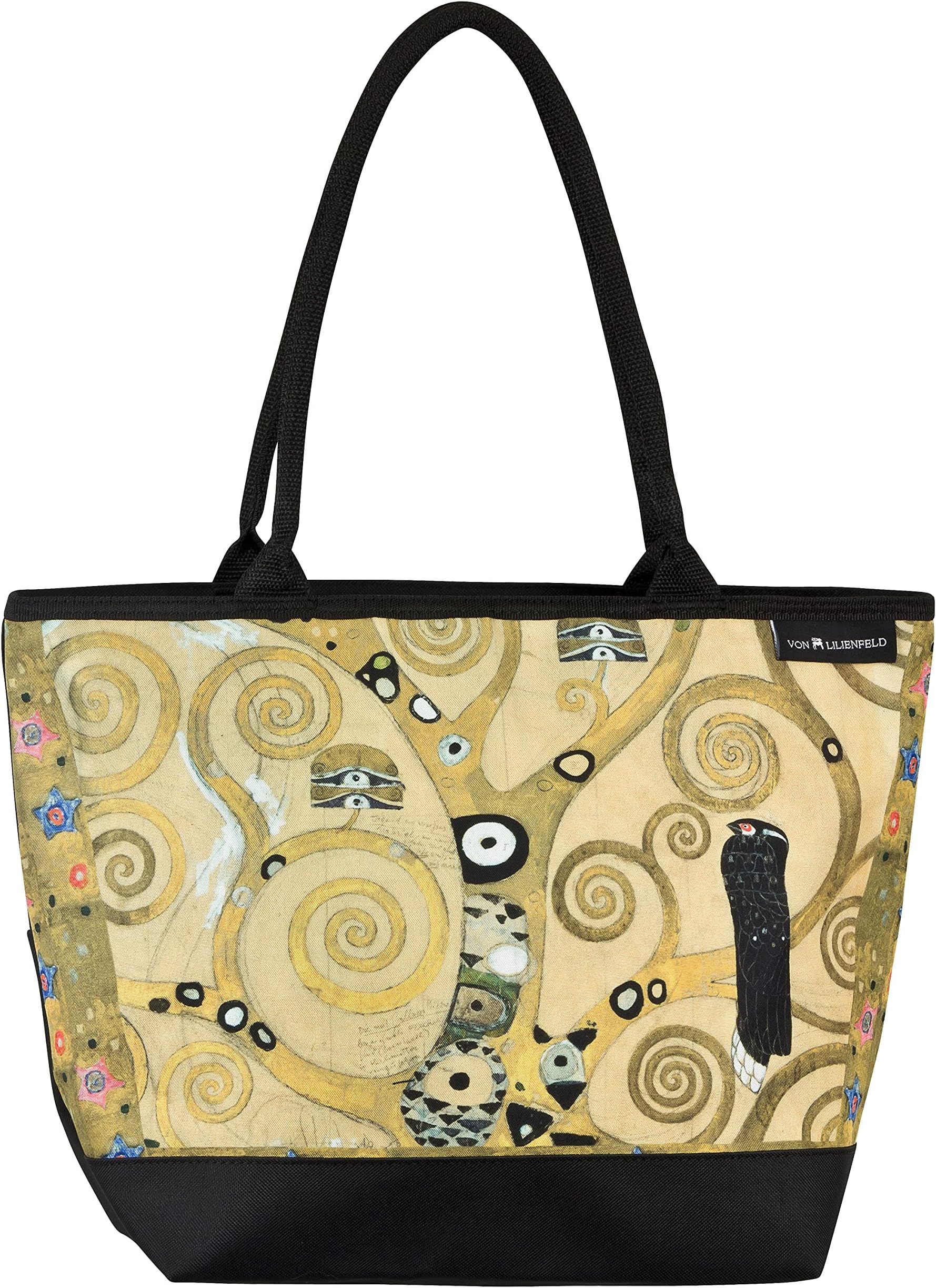 – Handbag Gustav Klimt: Tree of Life Art Design Shopper Dimensions L 42 x H 30 x D 15 cm Beach Bag Handbag Office, multicoloured, Contemporary