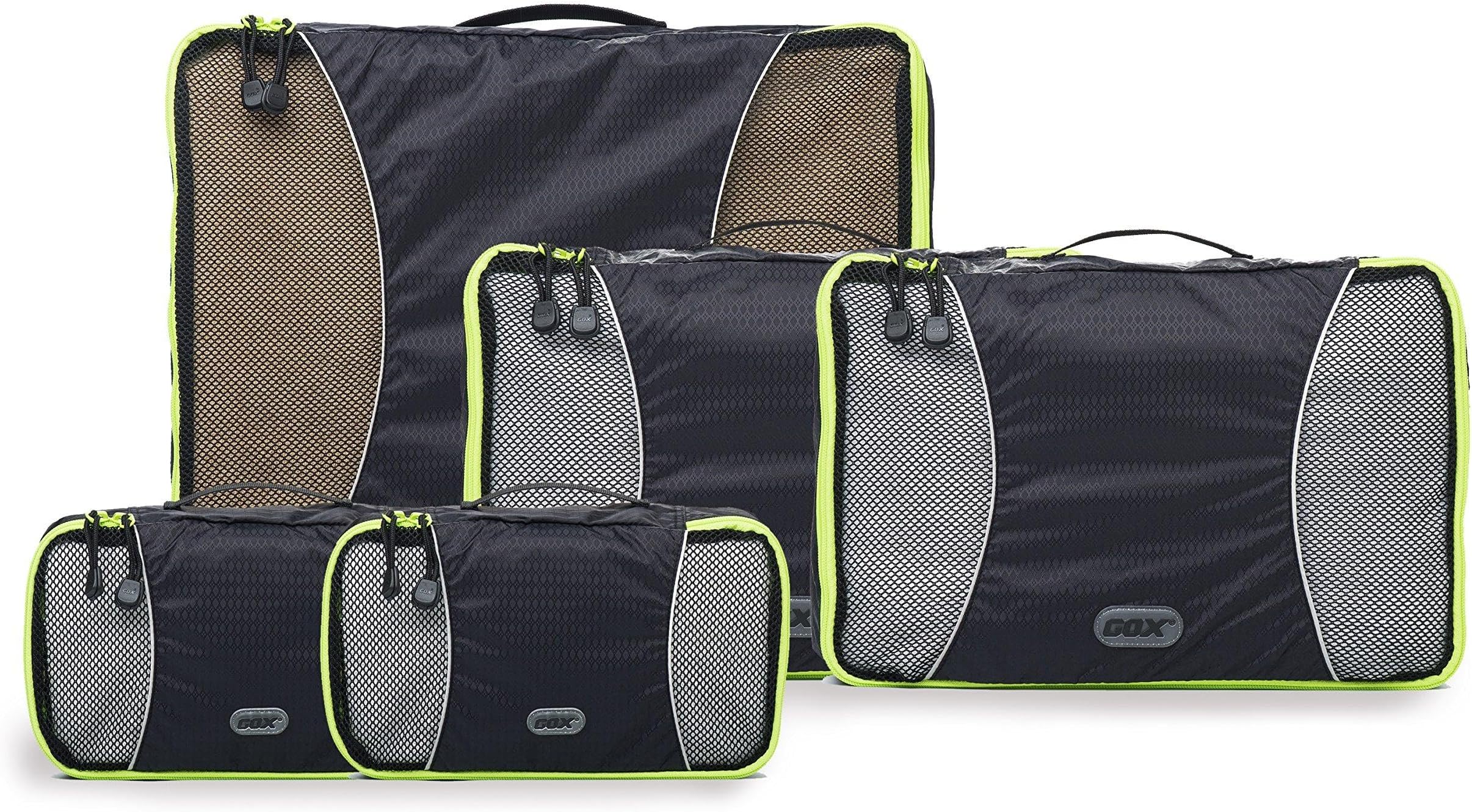 Ultra Light 5 piece Packing Cubes Travel Luggage Organizer 1 Large 2 Medium 2 Small