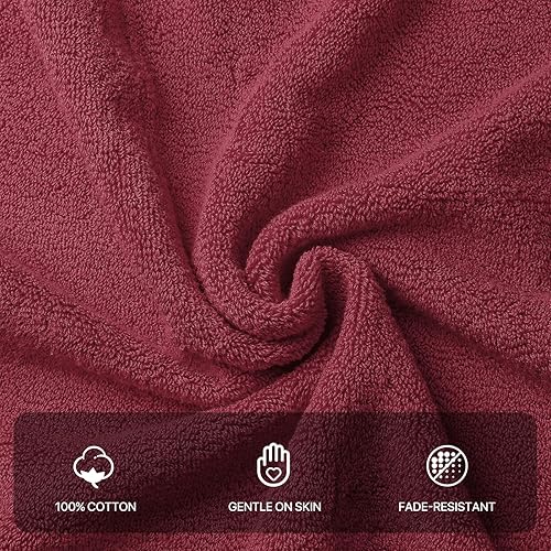 Miniatura 5 de MoNiBloom Juego de 6 toallas de mano 100% algodón para baño, hogar, hotel, spa, gimnasio, yoga, ducha, altamente absorbentes, ultra suaves, de