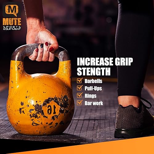 Miniatura 6 de MUTE Tiza de gimnasio atlético  Aumenta la fuerza de agarre  para bouldering, escalada en roca, gimnasia, fitness funcional, levantamiento de pesas,