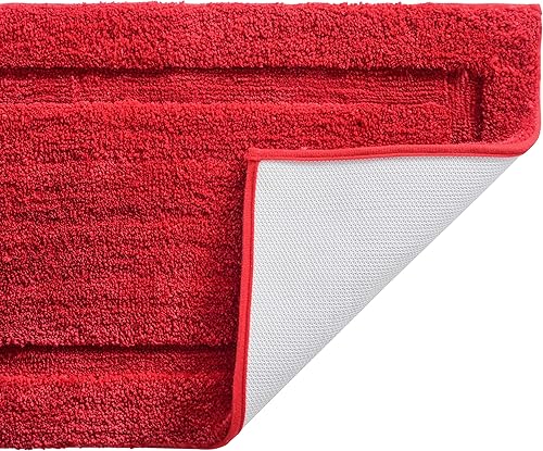 TOMORO Tapete de baño de microfibra antideslizante  Extra absorbente y de secado rápido, con respaldo impermeable, de lujo, para puerta de hotel y