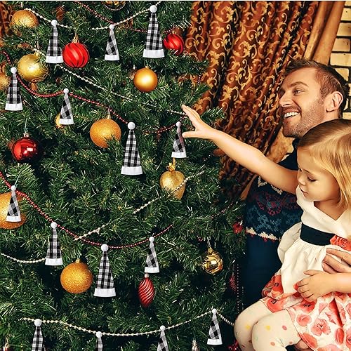 Miniatura 7 de SATINIOR 48 piezas de mini sombreros de Papá Noel para manualidades, paquete a granel de pequeños sombreros de Navidad, decoración de Navidad para