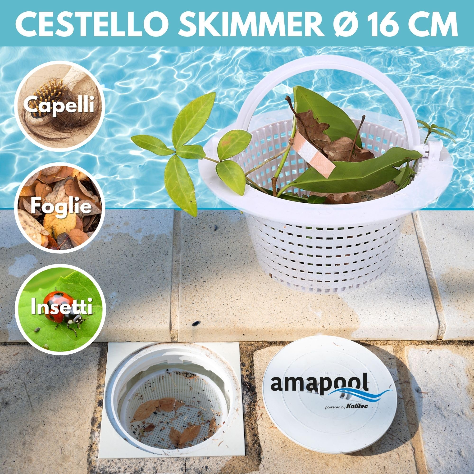 Cestello Dello Skimmer, Cestello Di Ricambio Per Piscina, Cestello Del Filtro In Plastica Pulizia Del Cestello Del Filtro Multiuso Hayward Sp1091lx 90417295