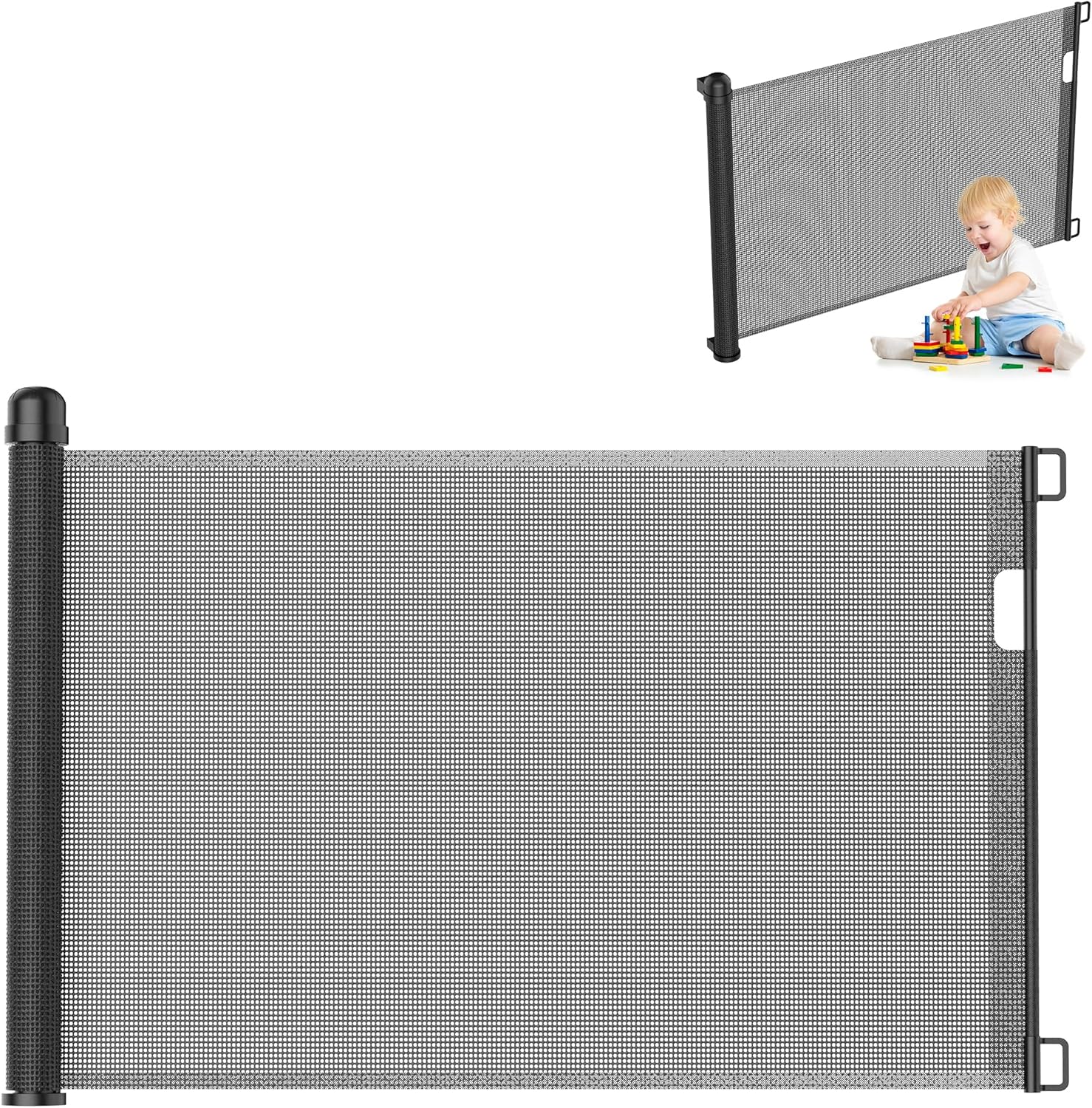 UISEBRT Door Safety Gate Extendable 0180 cm, Stair Safety Gate for