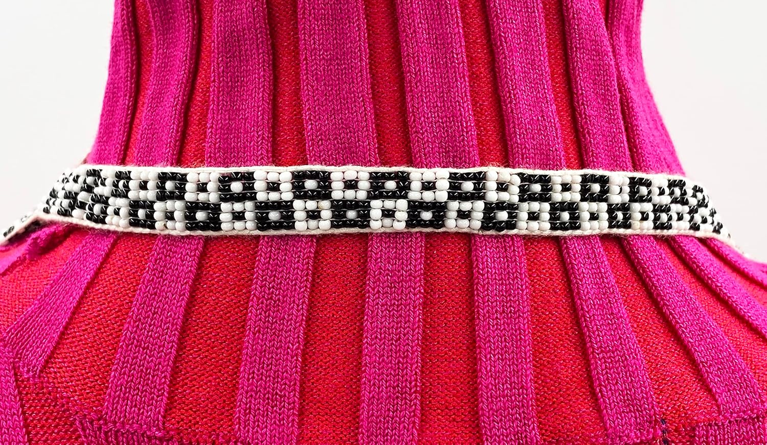 Native Tribal Style Long Statement Beaded Necklace for Women Handmade