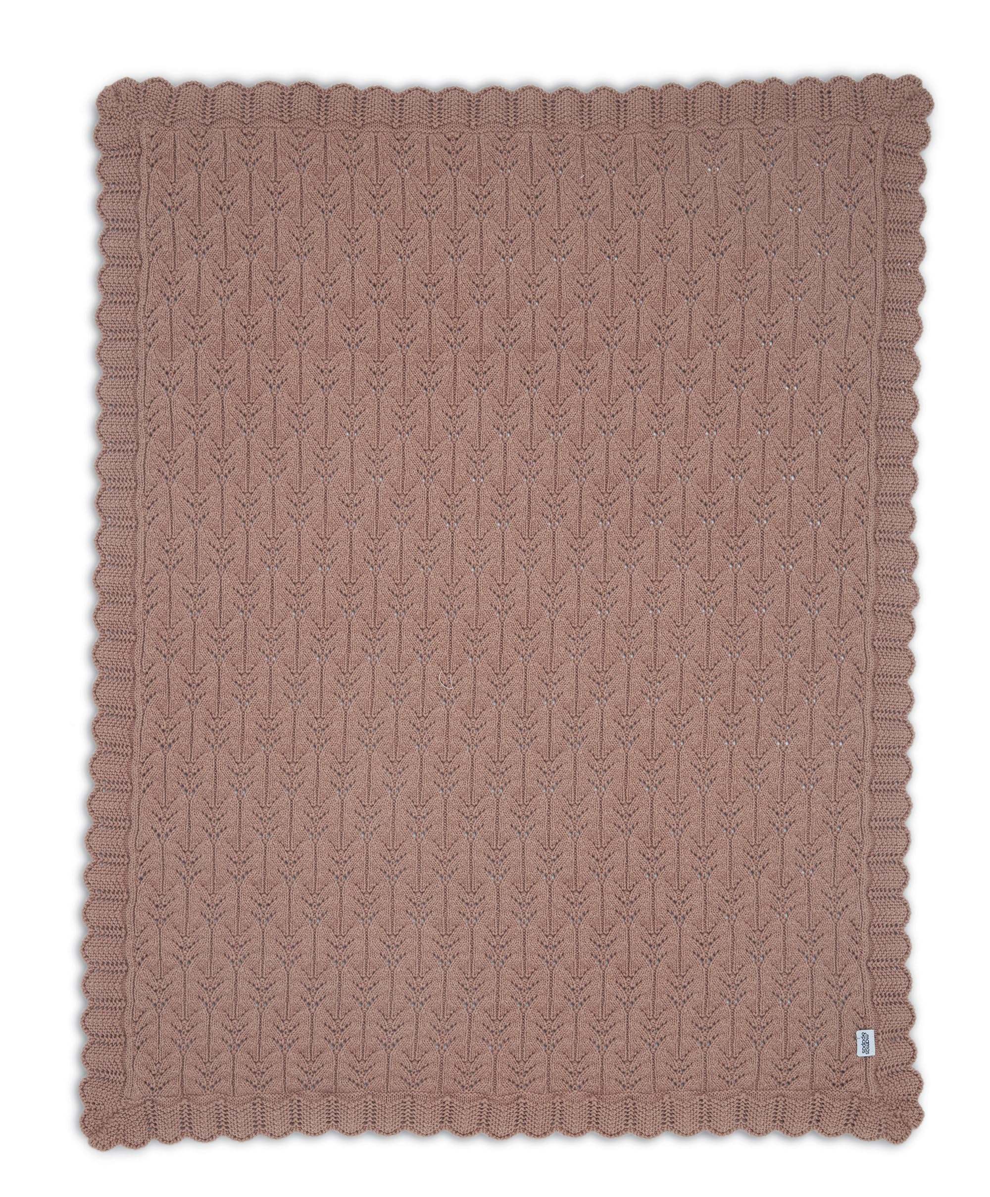 Mamas & Papas Small Knitted Blanket, Wildflower, Pink, Throw - Image 2