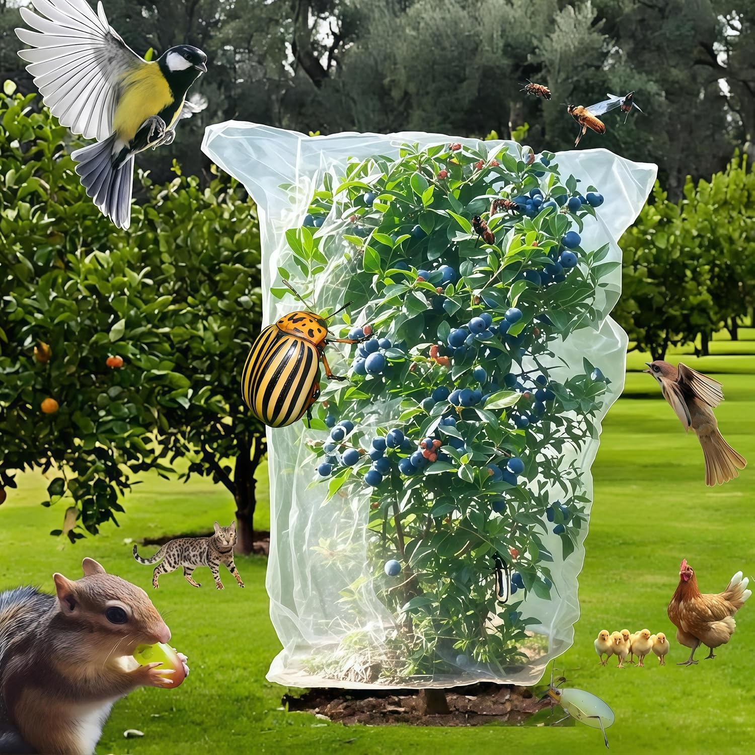 Amazon.com : 4Pcs 4×5ft Durable Garden Mesh Netting, Pest Barrier ...