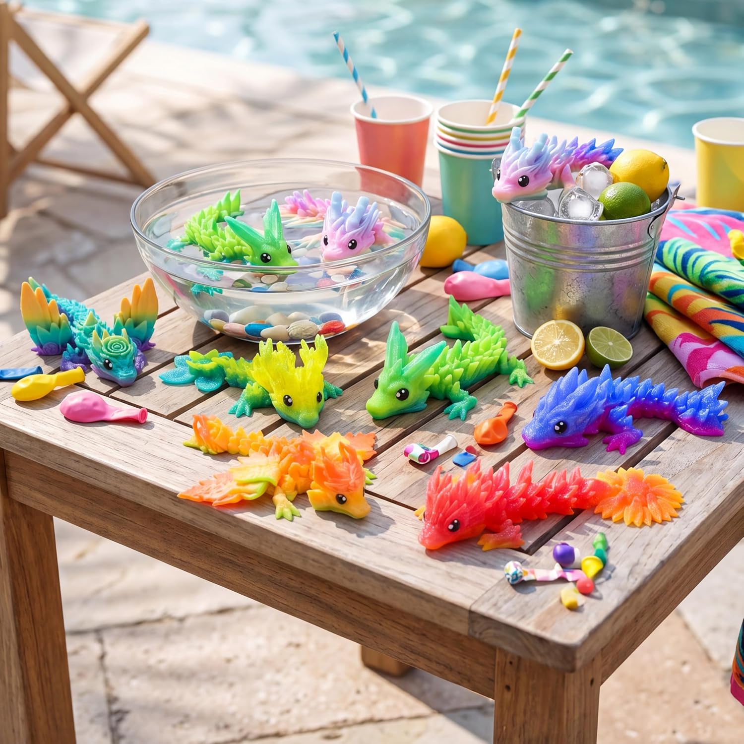 Joyin Pcs 3d Printed Dragon Colorful