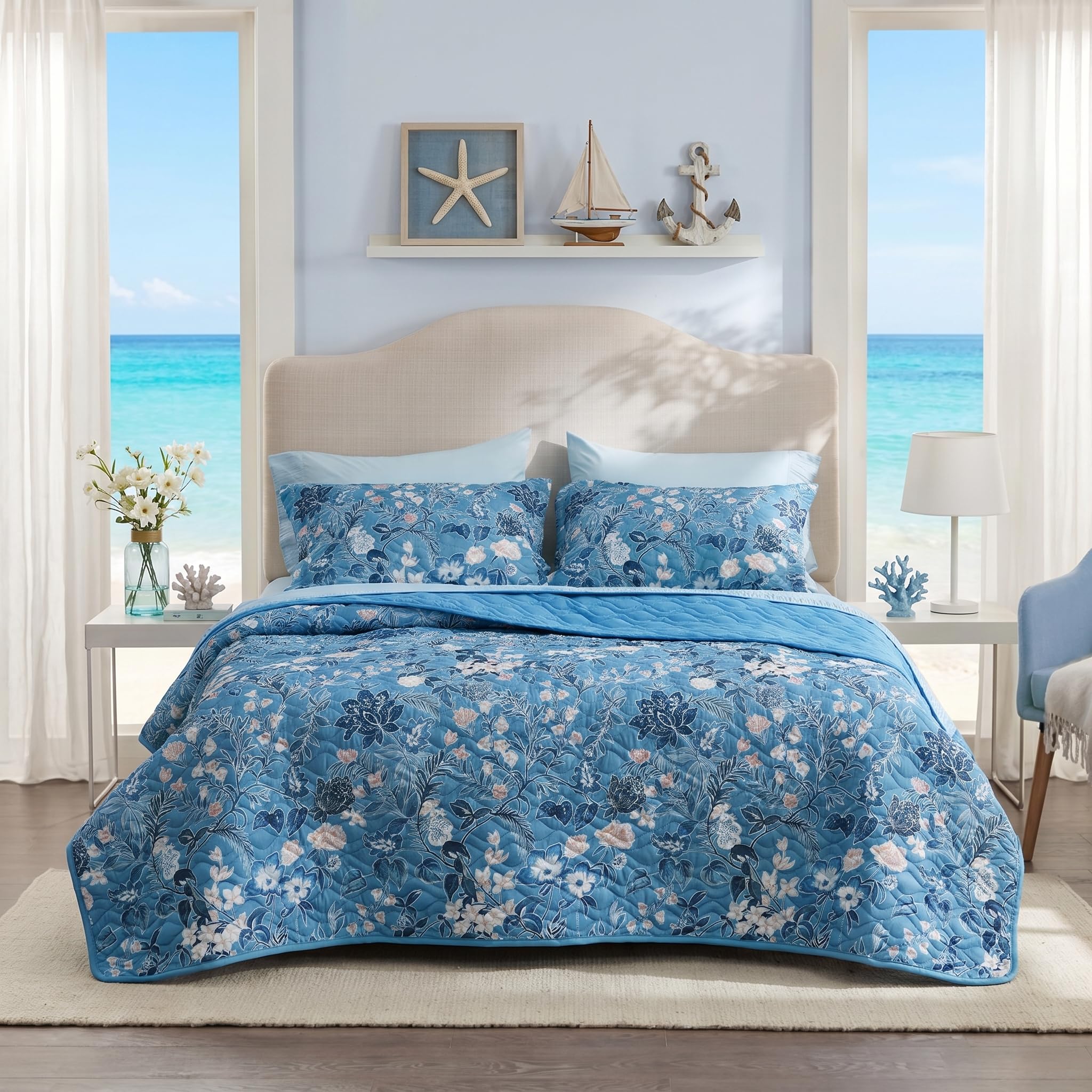 Bedsure Summer Floral Quilt