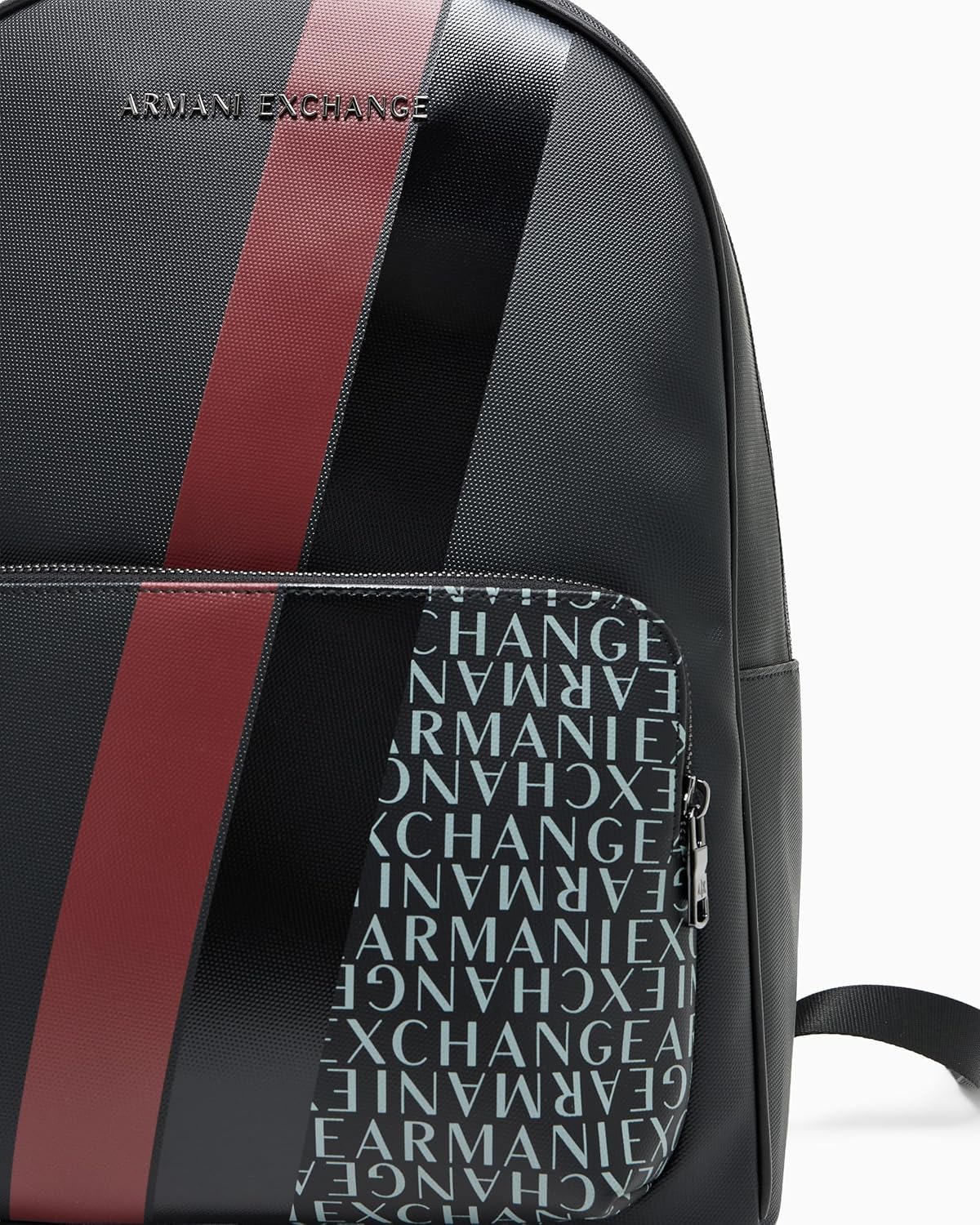 Armani Exchange Men's Dylan Backpack, Black/Pomegranate, One Size - Image 3