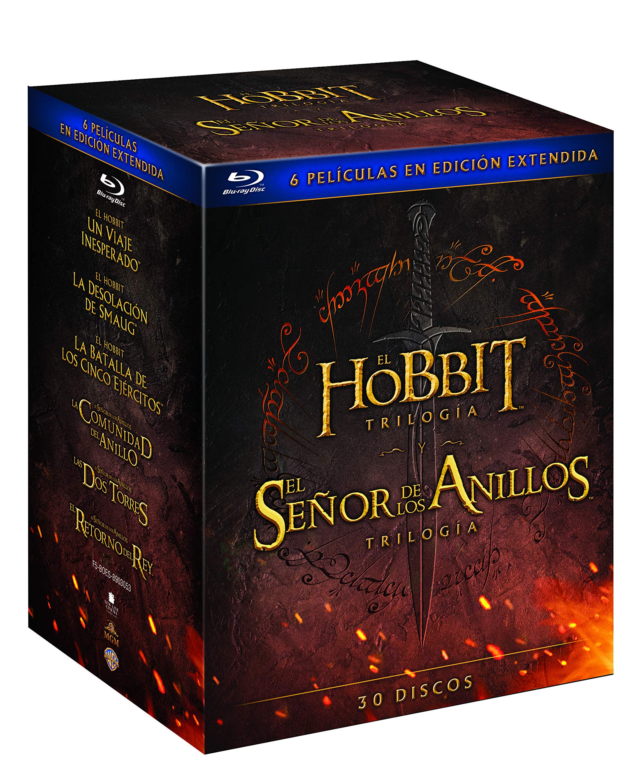 El Hobbit Trilogía - El Señor de los Anillos Trilogía [30 discos]