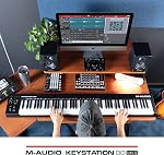 M-AUDIO Keystation 88 MK3 88 Key Semi Weighted MIDI Keyboard Controller for Complete Command of Virtual Synthesizers and DAW parameters