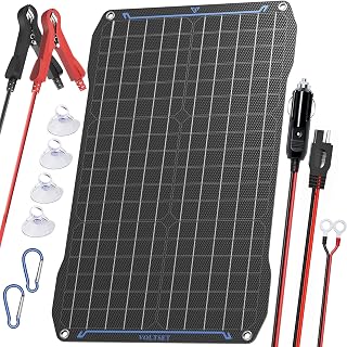 30W 12V Solar Panel Kit Portable Solar Battery Charger Maintainer Waterproof Trickle Charger for Car Battery Boat Motorcycle RV