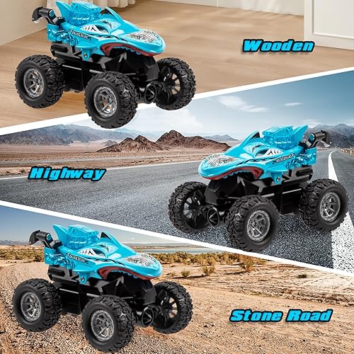 Miniatura 7 de TOHIBEE Auto a control remoto, juguete de camión monstruo de 2.4 GHz con faro para niños de 3, 4, 5, 6, 7, 8, carcasa de metal, juguetes para niños