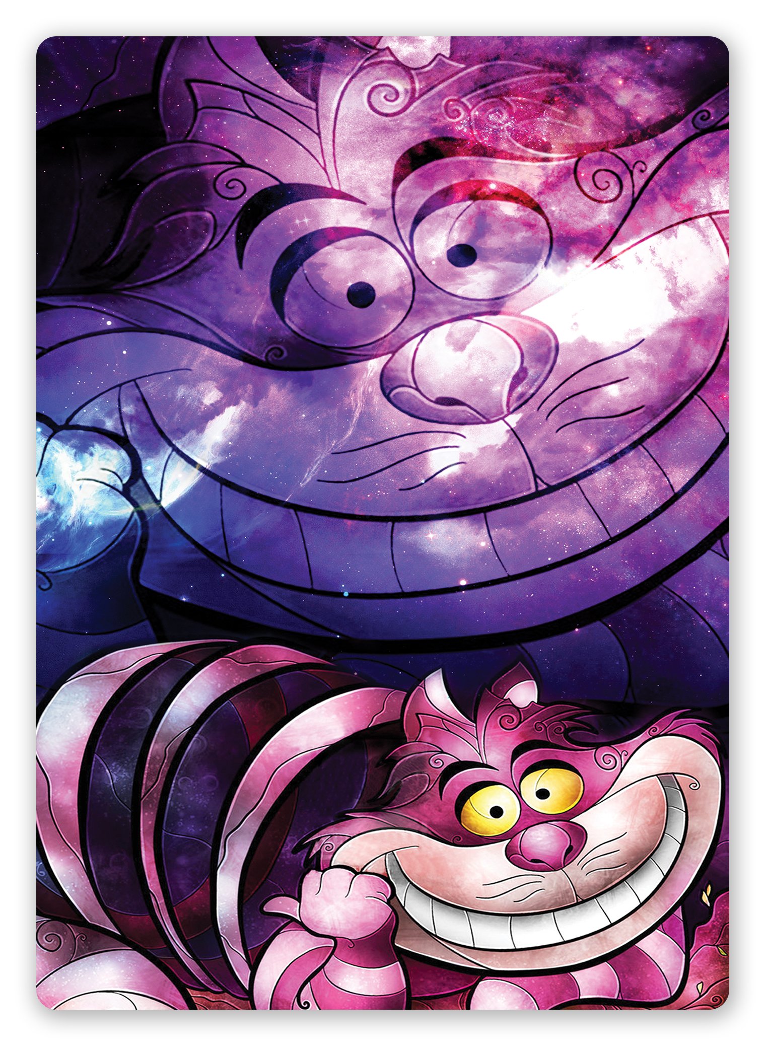 WTF | Disney Designs (Various) – Cheshire Cat Pink | Sticky-Pads - Metal Wall Sign Plaque Art Inspirational