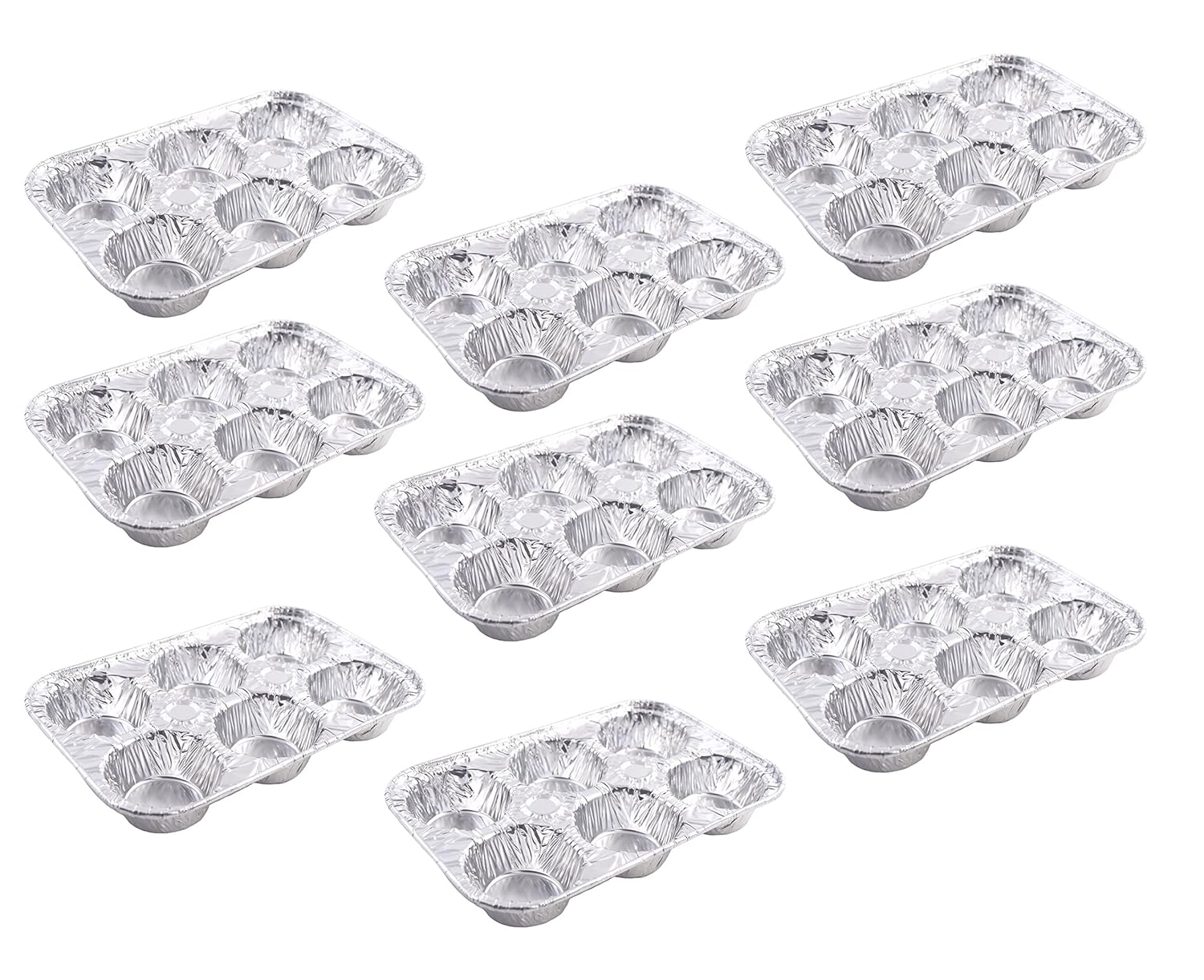 Set of 9 Disposable Aluminum Foil Muffin Pans Home & Kitchen