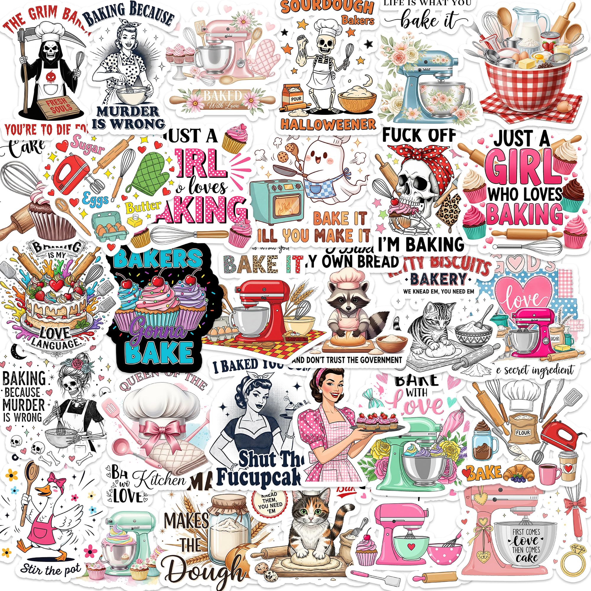 Autocollants de pâtisserie imperméables en vinyle pour décoration de journaux intimes