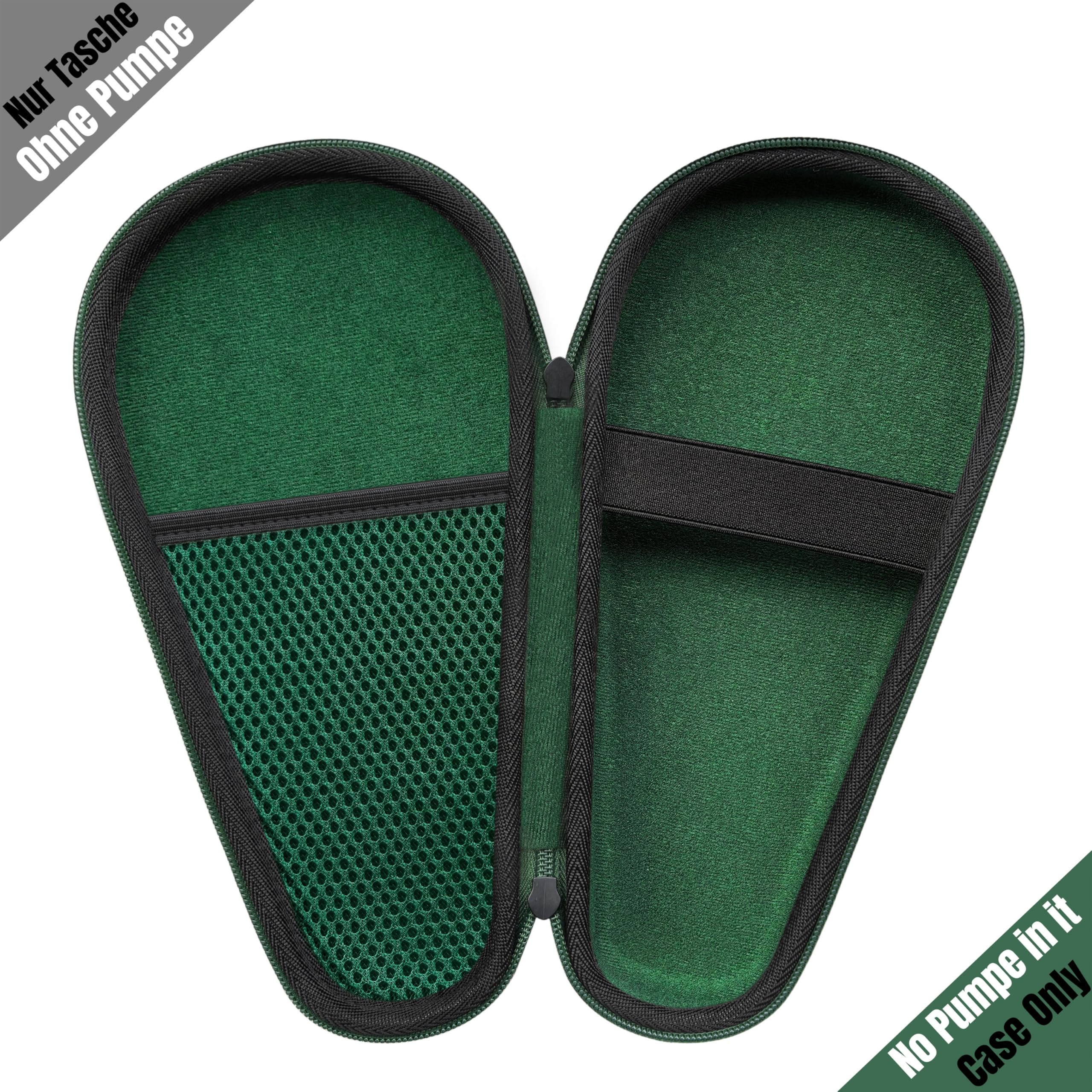 Borsa compatibile con pompa ad aria elettrica Bosch, mini compressore, EasyPump, portatile, custodia da viaggio, impermeabile, per EasyPump Triangolo nero/verde (solo borsa, senza pompa)