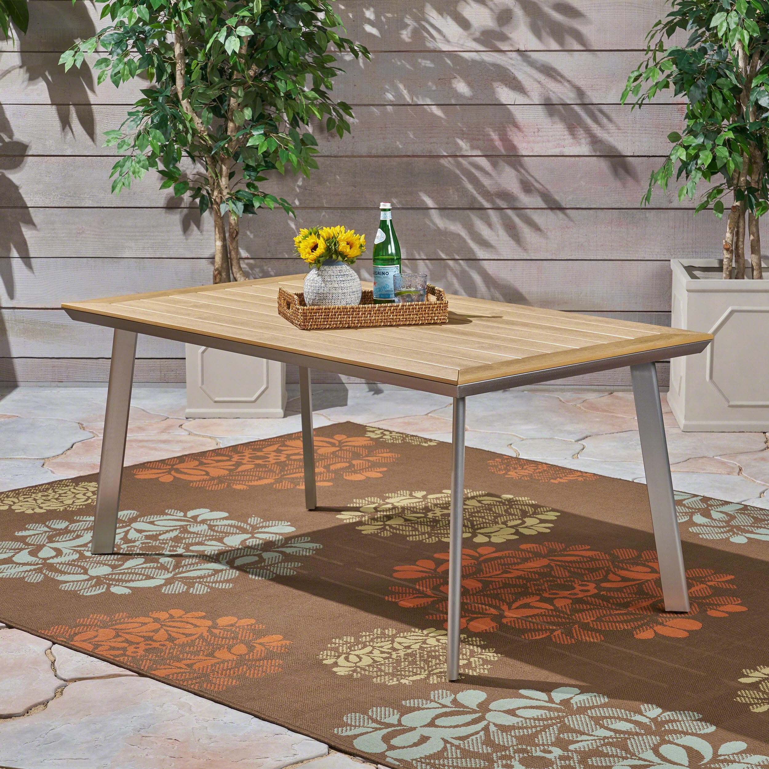 GOWE LEEDS Dining Table with Faux Wood TOP