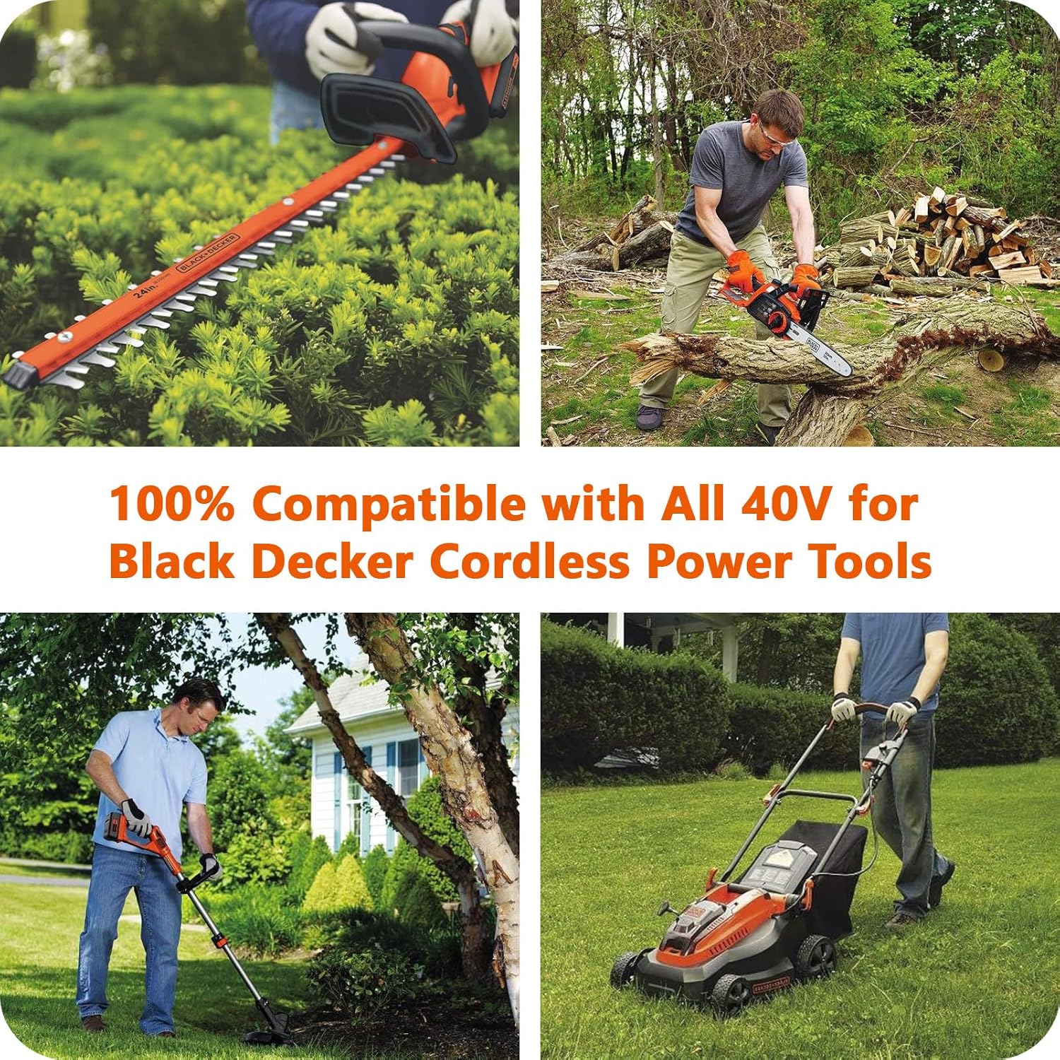 40V 3000mAh Replace Long-Lasting Battery for Black and Decker 40V Lithium Battery, Compatible with Black and Decker 40 Volt LBXR36 LBX2040 LBX2540 LBXR2036 and Power Tools - Image 7