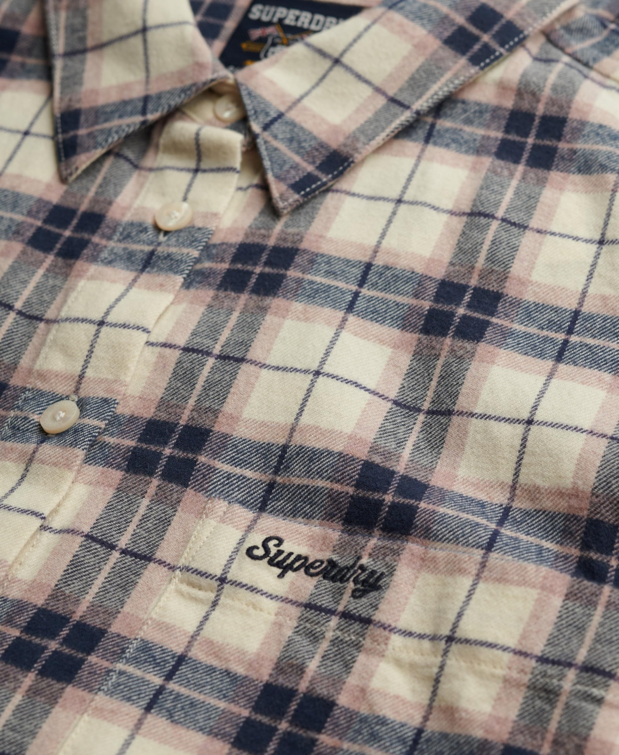 Superdry Damen Kariertes Flanellhemd in lockerer Passform