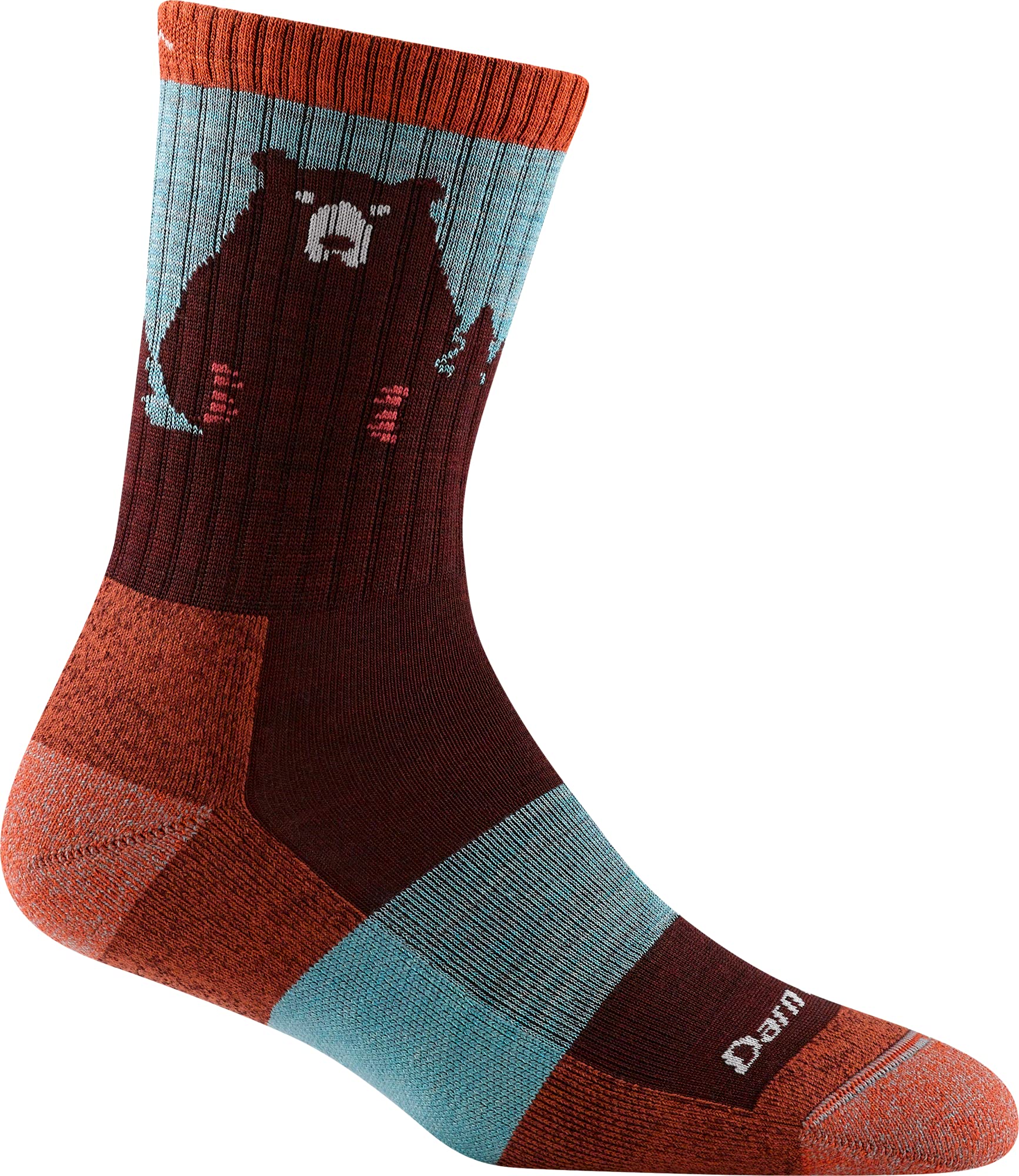 Darn Tough Bear Town - Wandelsokken - Paars - Dames - Micro Crew - Lightweight