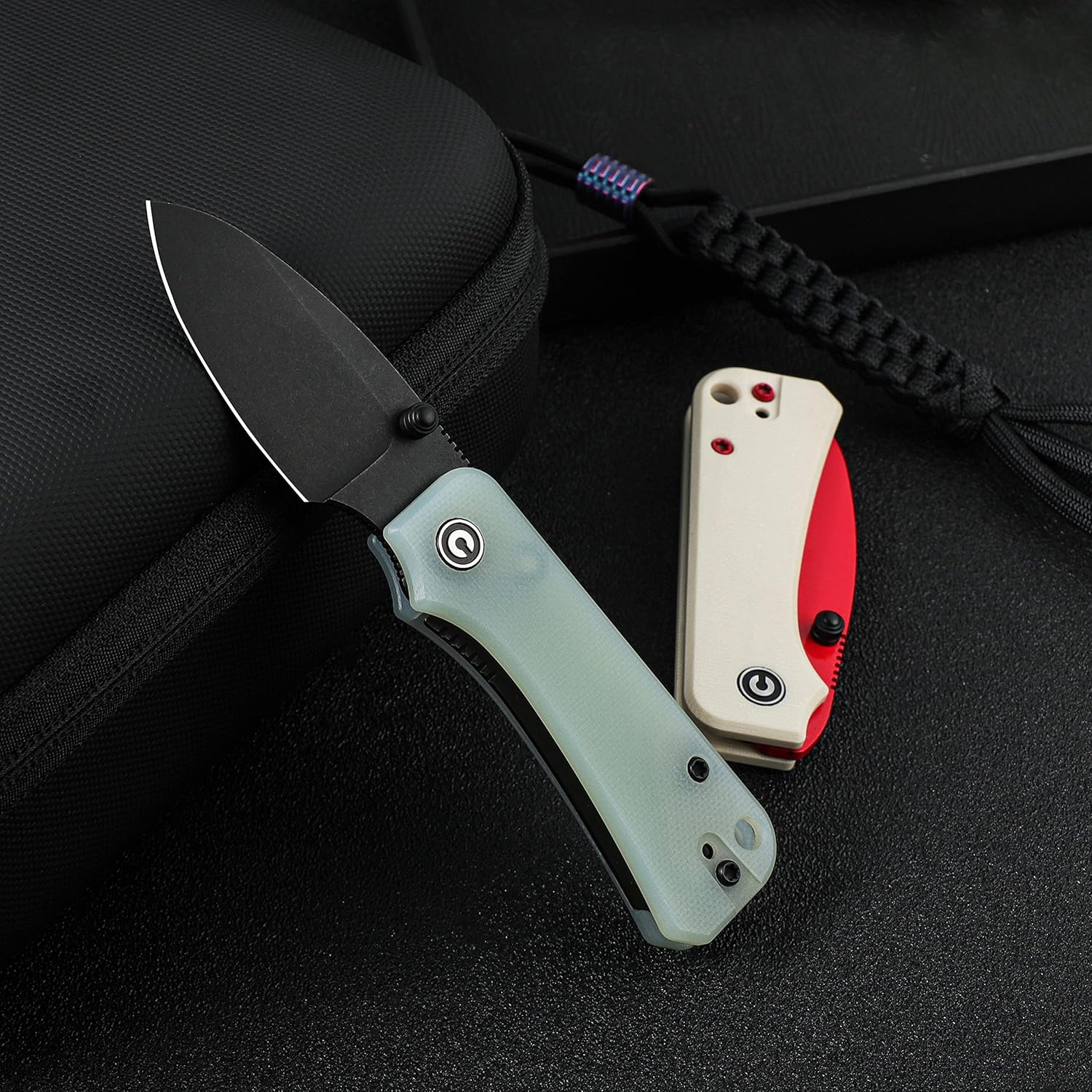 CIVIVI Baby Banter Small Pocket Knife for EDC, Ben Petersen Folding Knife with 2.34 in Nitro V Steel Blade G10 Handle, Titanium Thumb Stud Opener C19068S-8 (Natural)