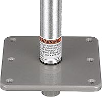 Vista 6 de Attwood 97749-7 Swivl-Eze Lock'N-Pin Paquete de pedestal de ¾ pulgadas, acabado de aluminio cepillado, 11 pulgadas de alto, placa base de 7 x 7