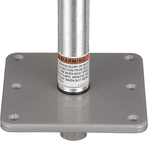 Miniatura 6 de Attwood 97749-7 Swivl-Eze Lock'N-Pin Paquete de pedestal de  pulgadas, acabado de aluminio cepillado, 11 pulgadas de alto, placa base de 7 x 7