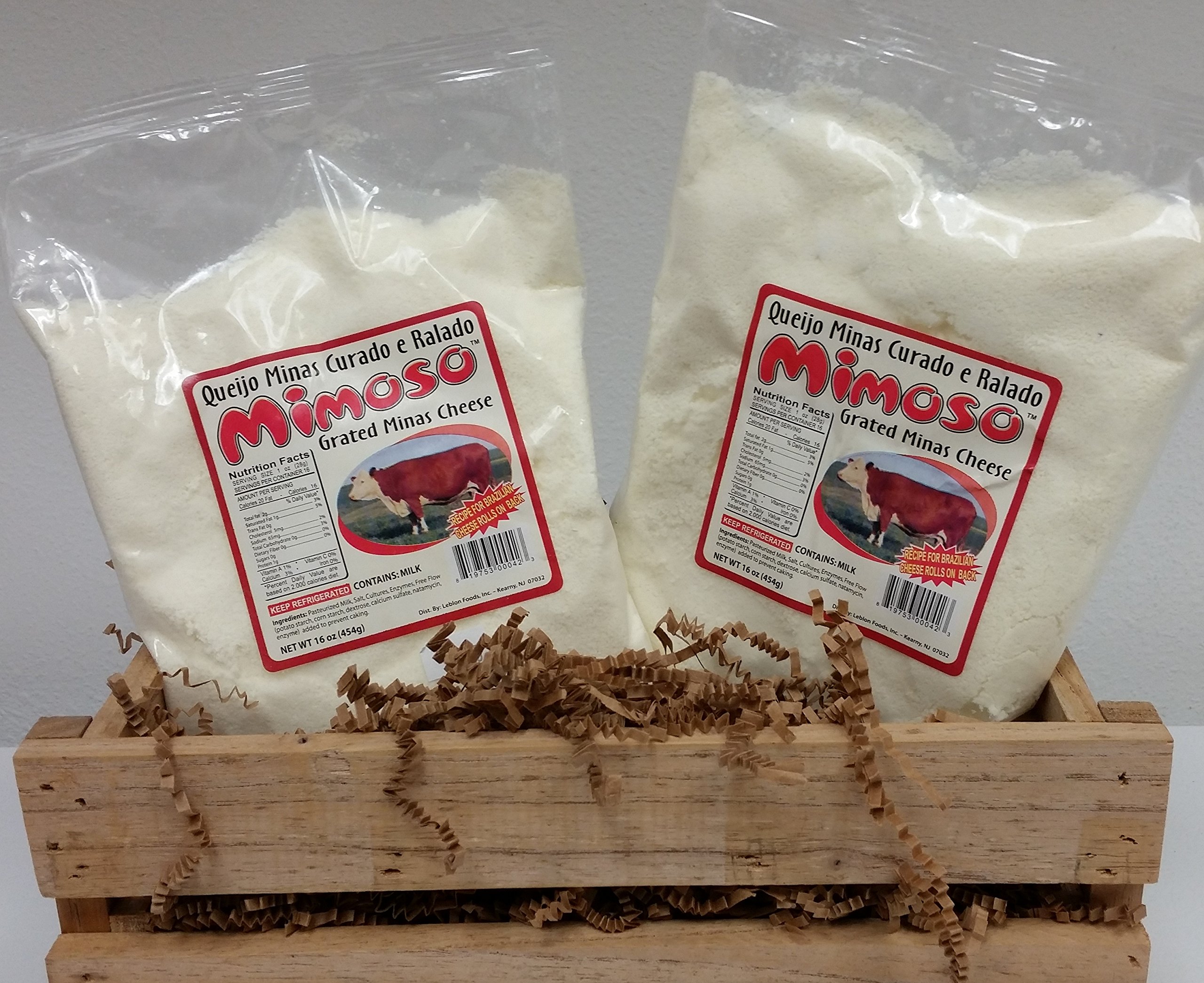 Queijo Minas Mineiro Curado E Ralado Para Pao De Queijo Brazilian Grated Minas Cheese for Cheese Bread- 2 Pack