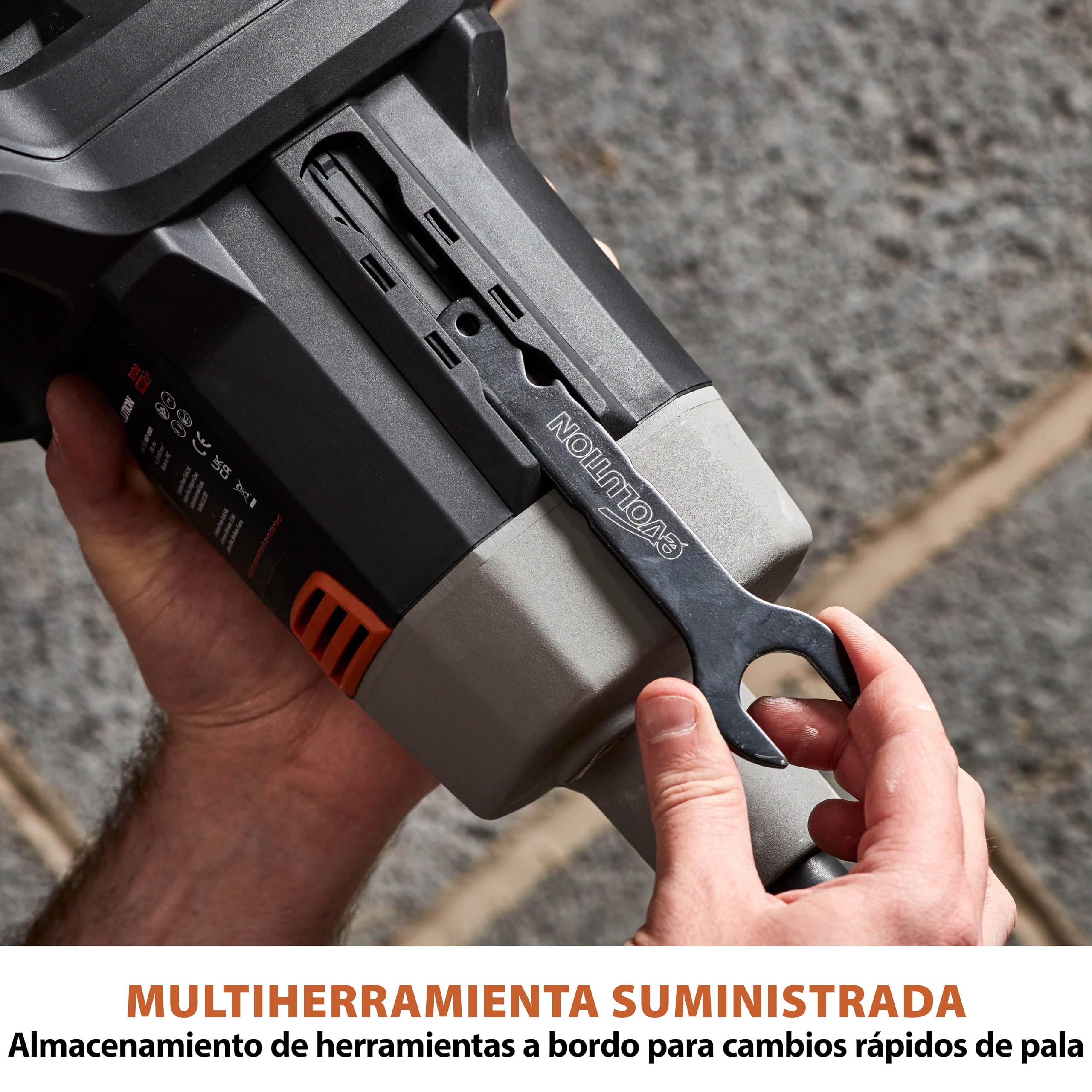 Evolution Power Tools R120MXR-Li Mezcladora de varilla inalámbrica portátil mezcla cualquier medio, iones de litio de 18 V. Batería incluida