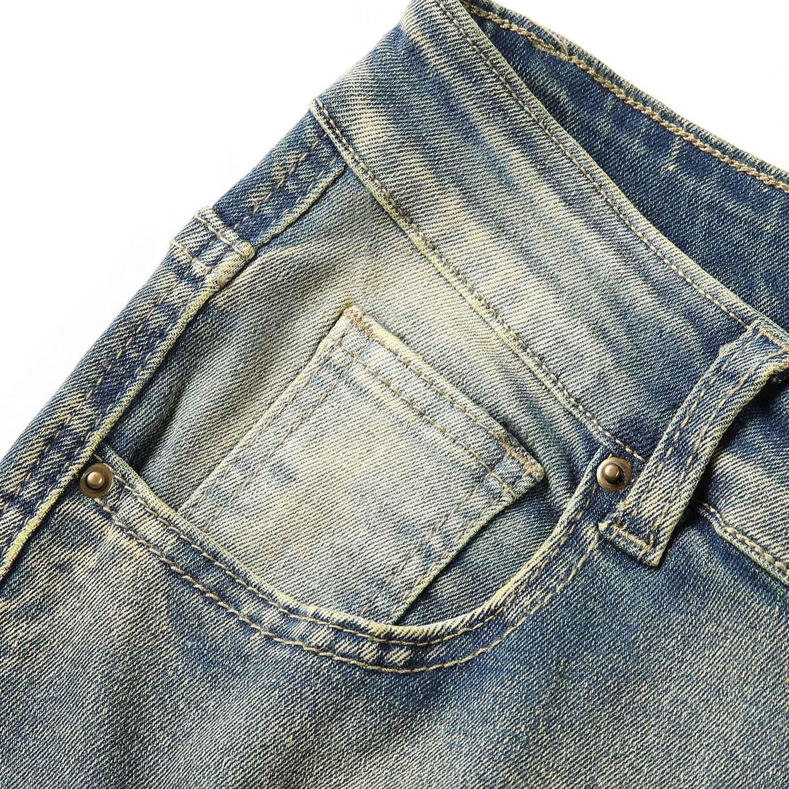Genérico Pantalones Hombre Vaqueros,Vaqueros Ajustados Y EláSticos para Hombre para Uso Informal CóModos Pantalones Vaqueros CóNicos De Tiro Medio Camisetas Y Tops