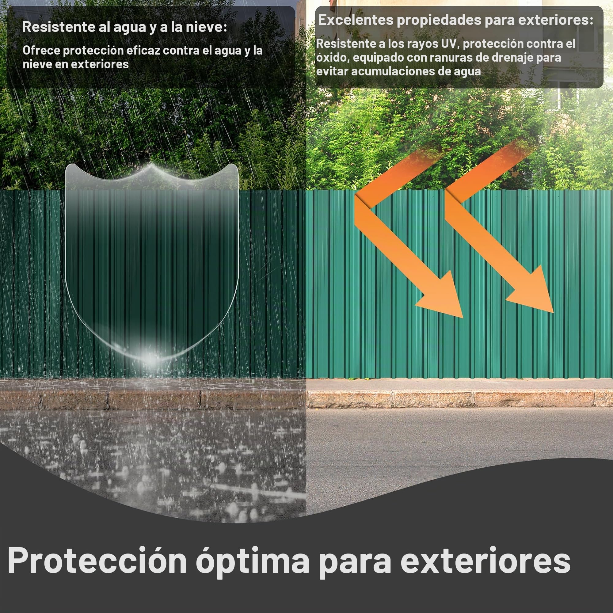 XMTECH 12x Lámina de acero trapezoidal 129,5 x 45 cm = 7 m² Negro – Galvanizado, resistente a la intemperie y a la corrosión, chapa de acero con perfil trapezoidal para techos de jardín, carport y