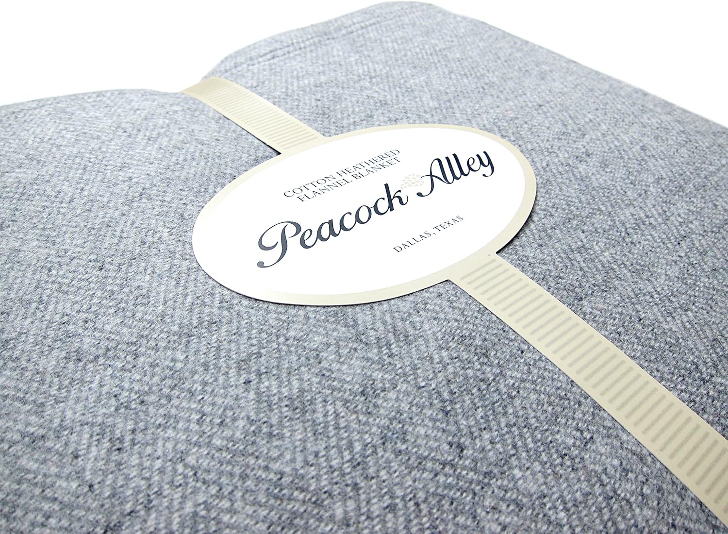 Peacock Alley Heathered Cotton Flannel King Bed Blanket