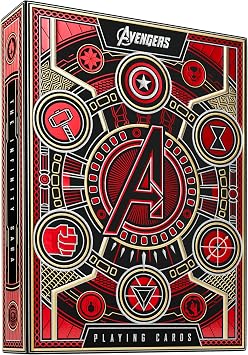theory11 Avengers Red Edition Premium Playing Cards - Marvel Studios The Infinity Saga Deck