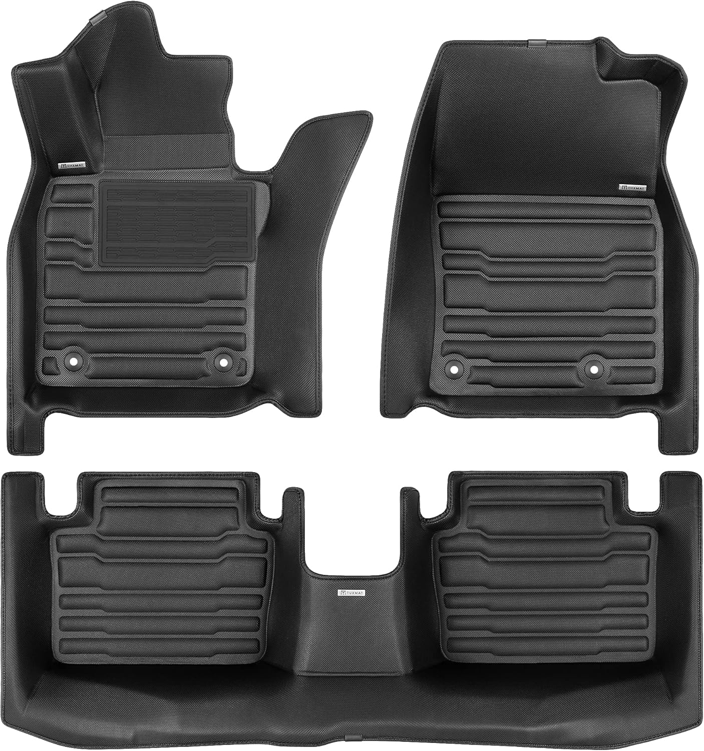 TuxMat - for Mazda 3 FWD 2019-2026 Models - Custom Car Mats - Maximum Coverage, All Weather, Laser Measured - This Full Set Includes 1st and 2nd Rows