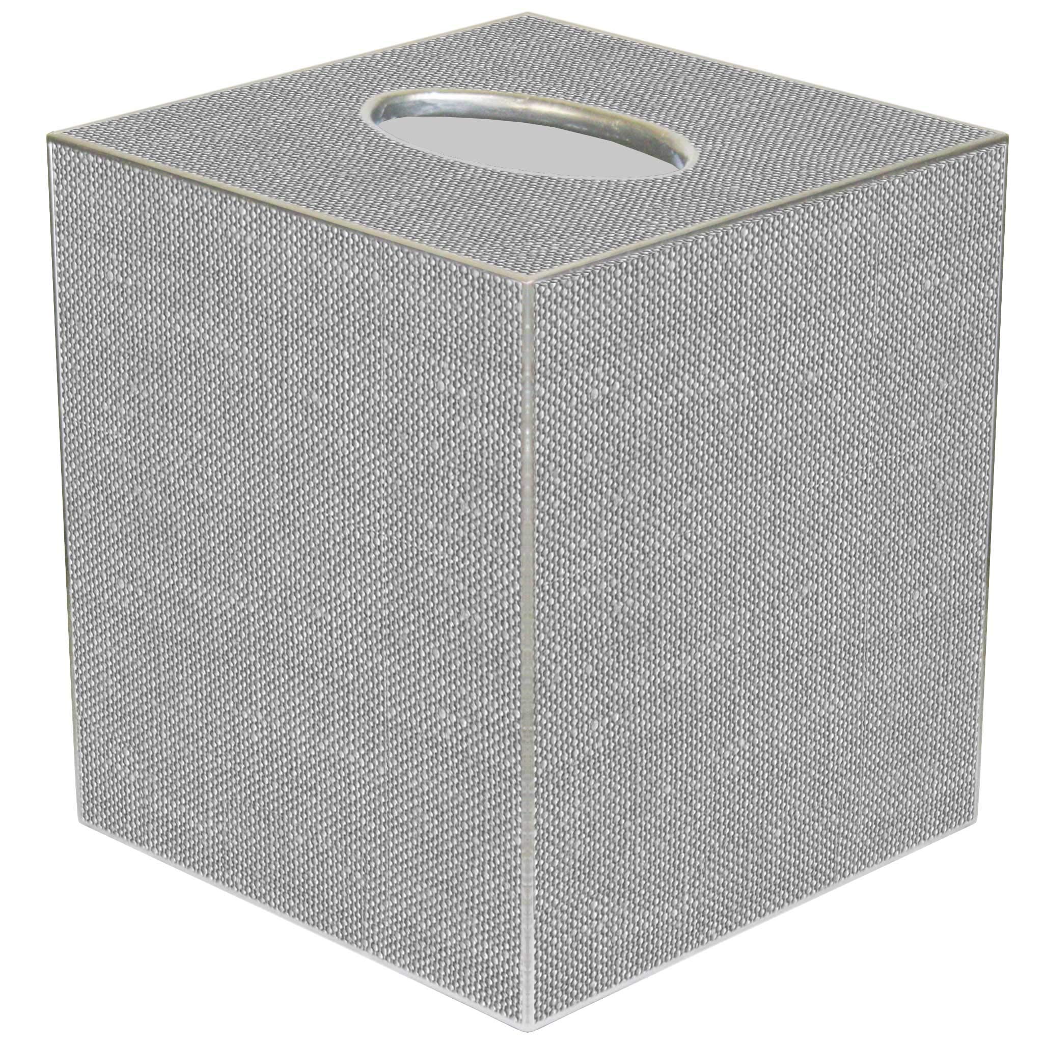 Kelly Tissue Box Cover Tissue Holder Square Cube Decorative Grey Bathroom Decor Bathroom Accessories Linen Look Paper Mache