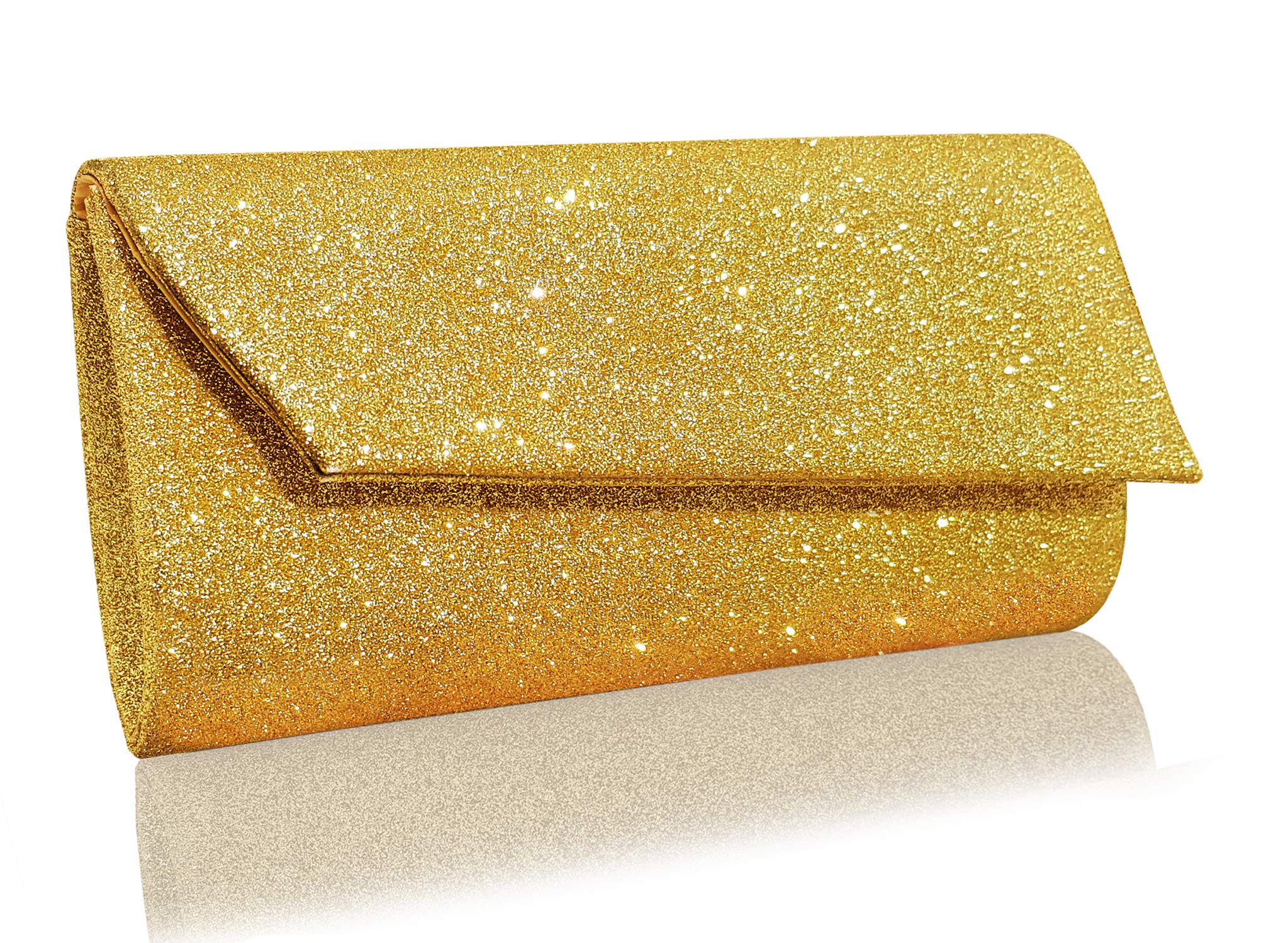 VRITRAZ Clutch Purse for Women Glitter Gold (B08H1YTWCG) Amazon Price History, Amazon Price Tracker