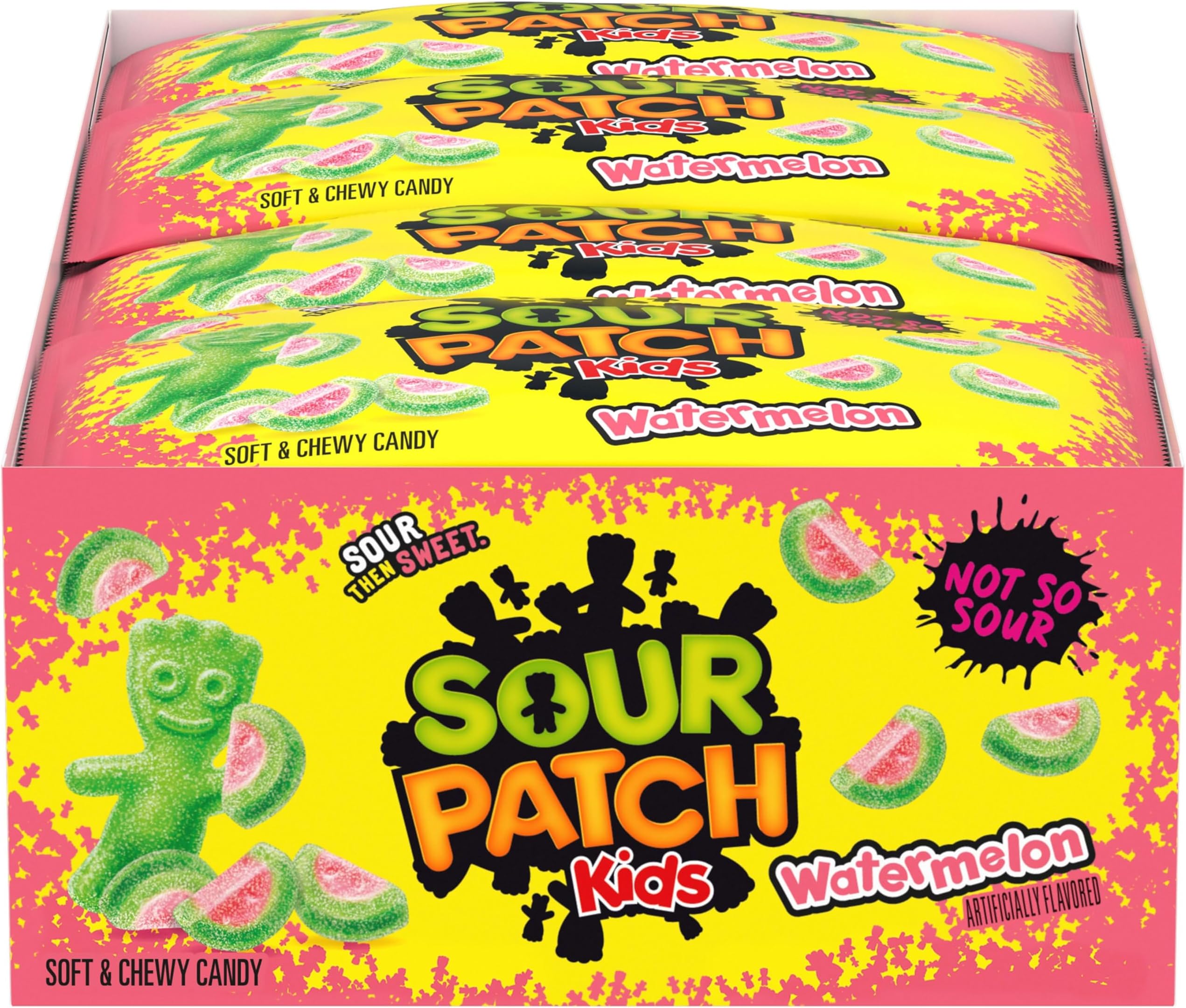 Watermelon Soft & Chewy Gummy Candy, Bulk Candy, 24 - 2 oz Bags