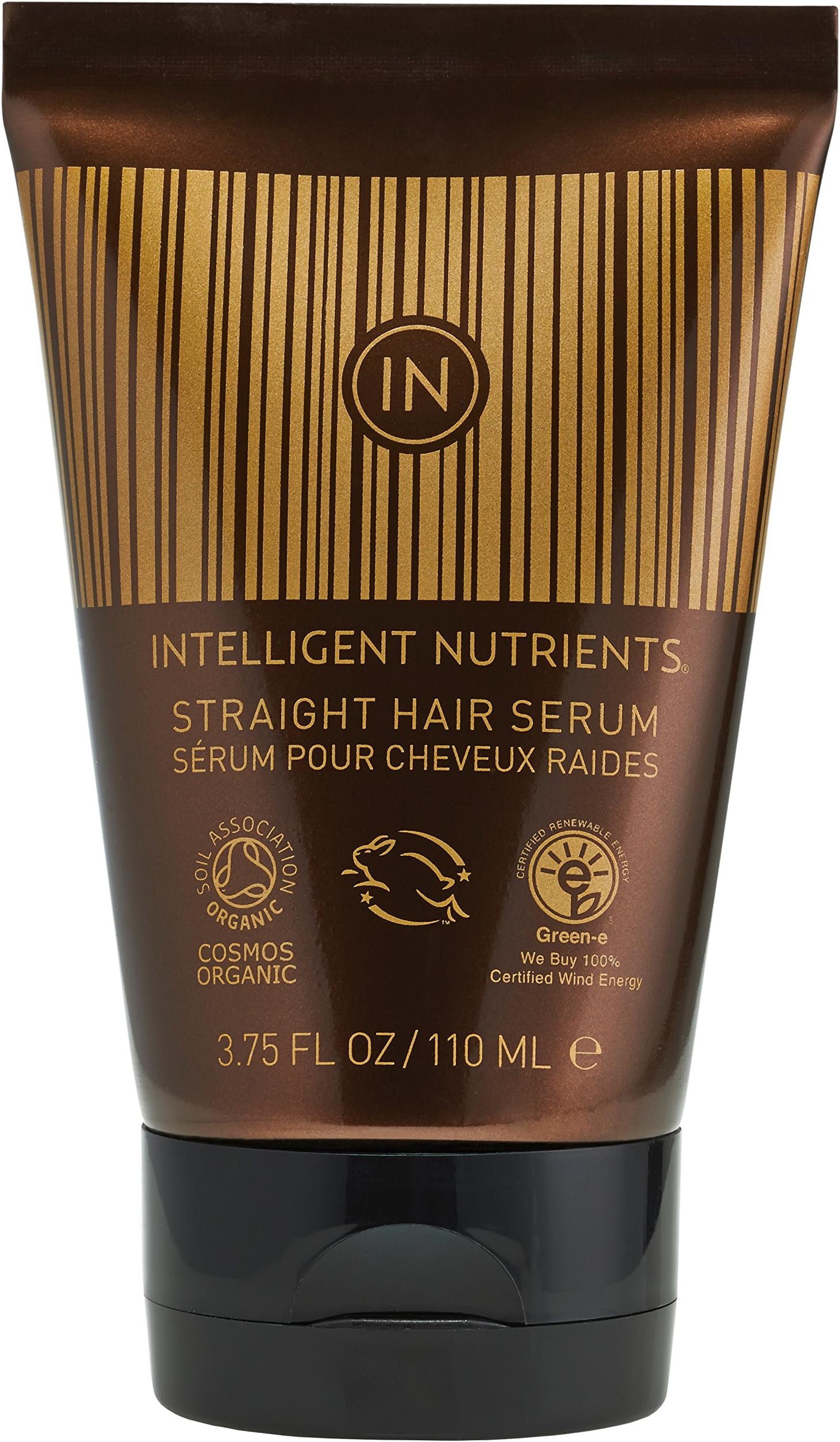 Intelligent Nutrients Straight Hair Serum - Certified Organic Leave-In Hair Serum with Light to Medium Hold (3.75 oz)