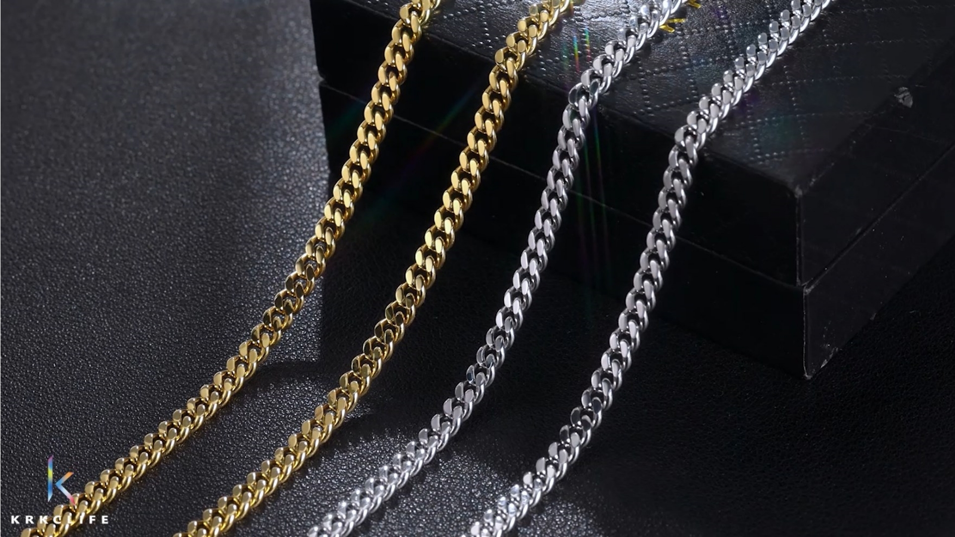 925 Sterling Gold Over Sterling Silver Cuban Link Chain Gold