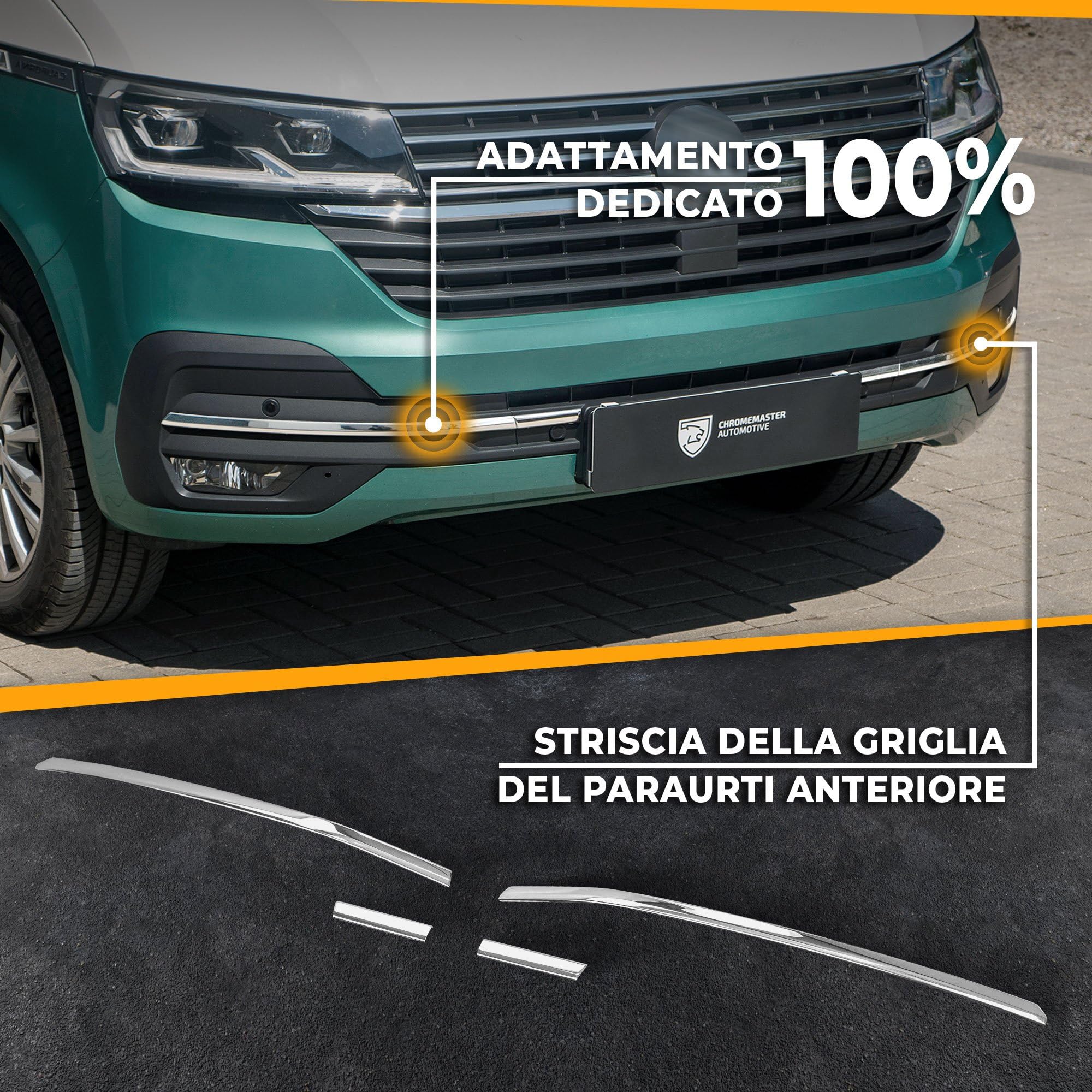 CHROMEMASTER Profilo Cromato Inferiore Per Griglia Paraurti – Compatibile Con Nissan Qashqai 2014-2017, In Acciaio Inox