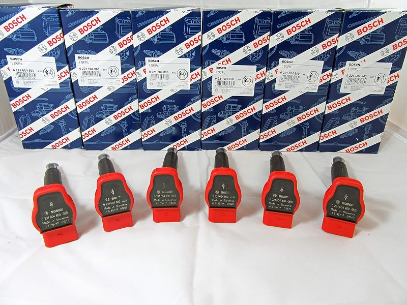 BOSCH 6 Piece Ignition Coil Set - 0221604800 - OEM