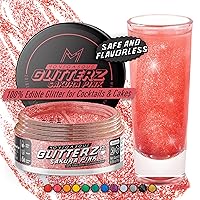 Vista 43 de MONÉGASQUE Purpurina comestible plateada para bebidas, 0.51 onzas, purpurina comestible para pasteles y cócteles, polvo plateado brillante