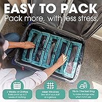 Vista 3 de Pack Gear Organizador de maleta colgante, Verde, Compacto