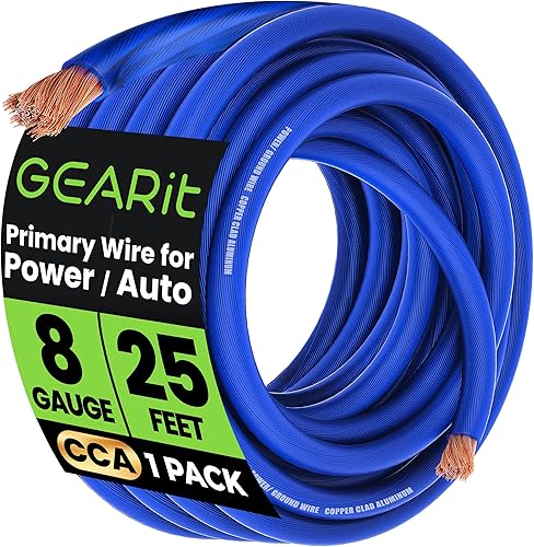 Vista 48 de GEARit Cable de calibre 4, cable eléctrico CCA para alimentación/tierra automotriz, cable de batería, audio de automóvil, RV, kit de cableado
