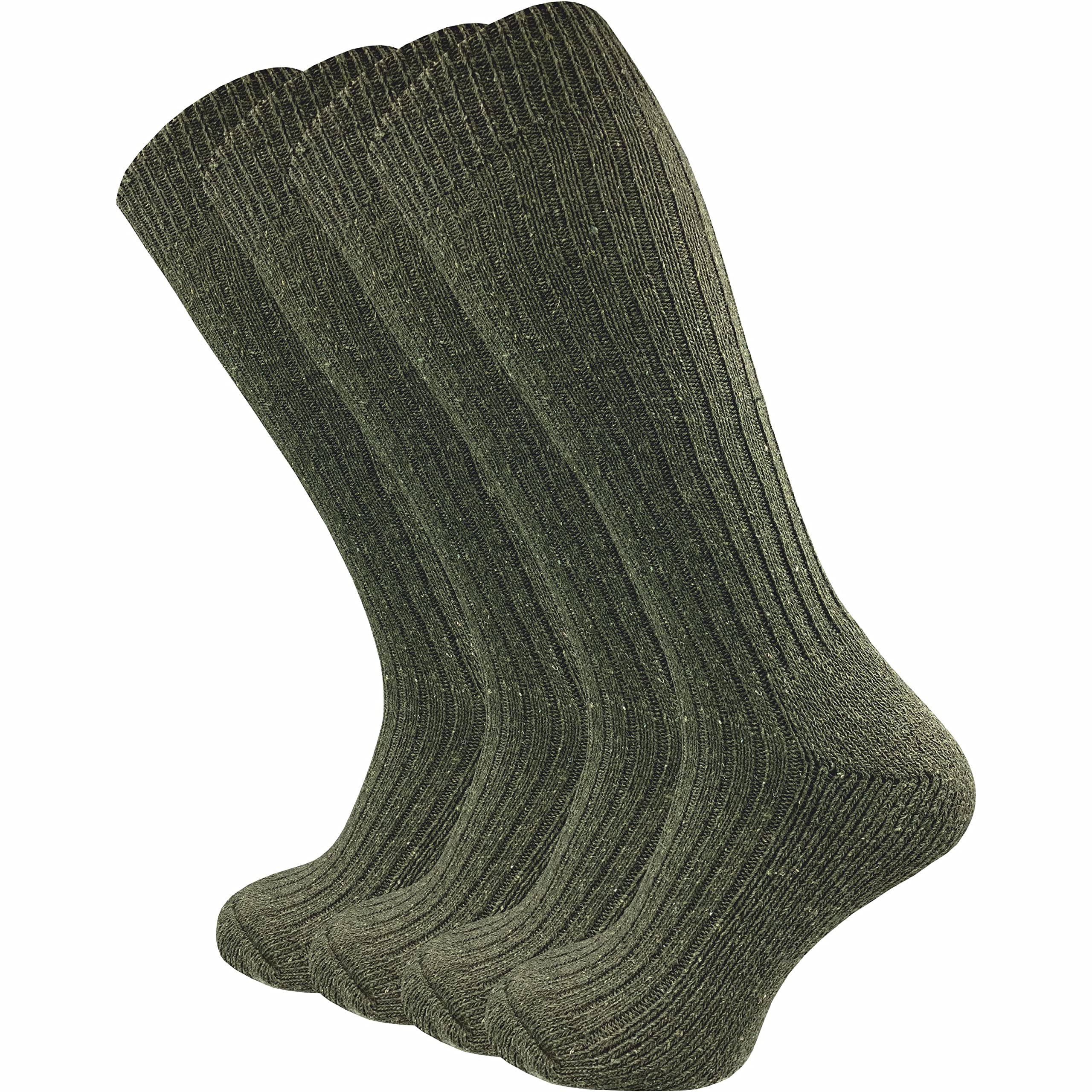 GAWILO Chaussettes militaires hautes homme (4 paires) – Chaussettes de chasse & armée – Longues & vertes