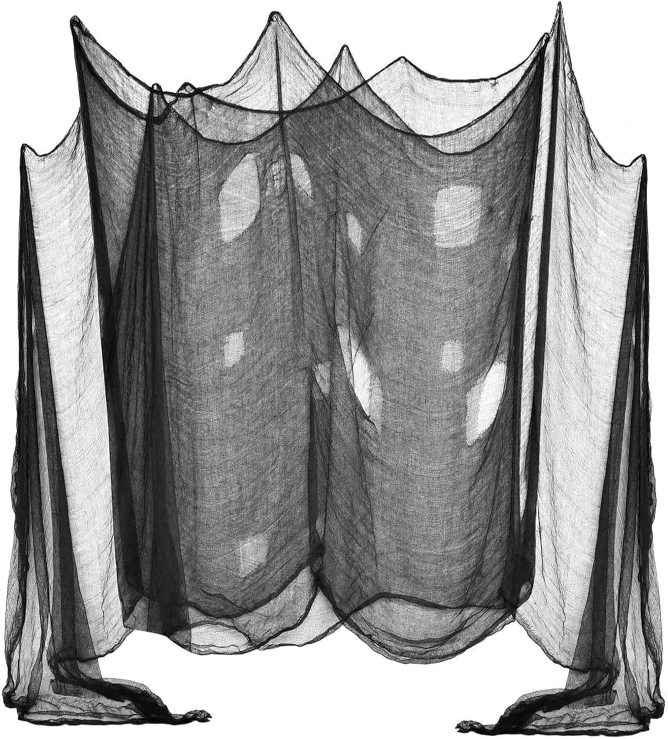 Shatchi Black 3 Packs Of 40G Halloween Spider Web With 12 Spiders For Haunted House Decoration - Stretchable Cobweb, Indoor & Outdoor Spooky Effect, Perfect For Creating Chilling Atmosphere