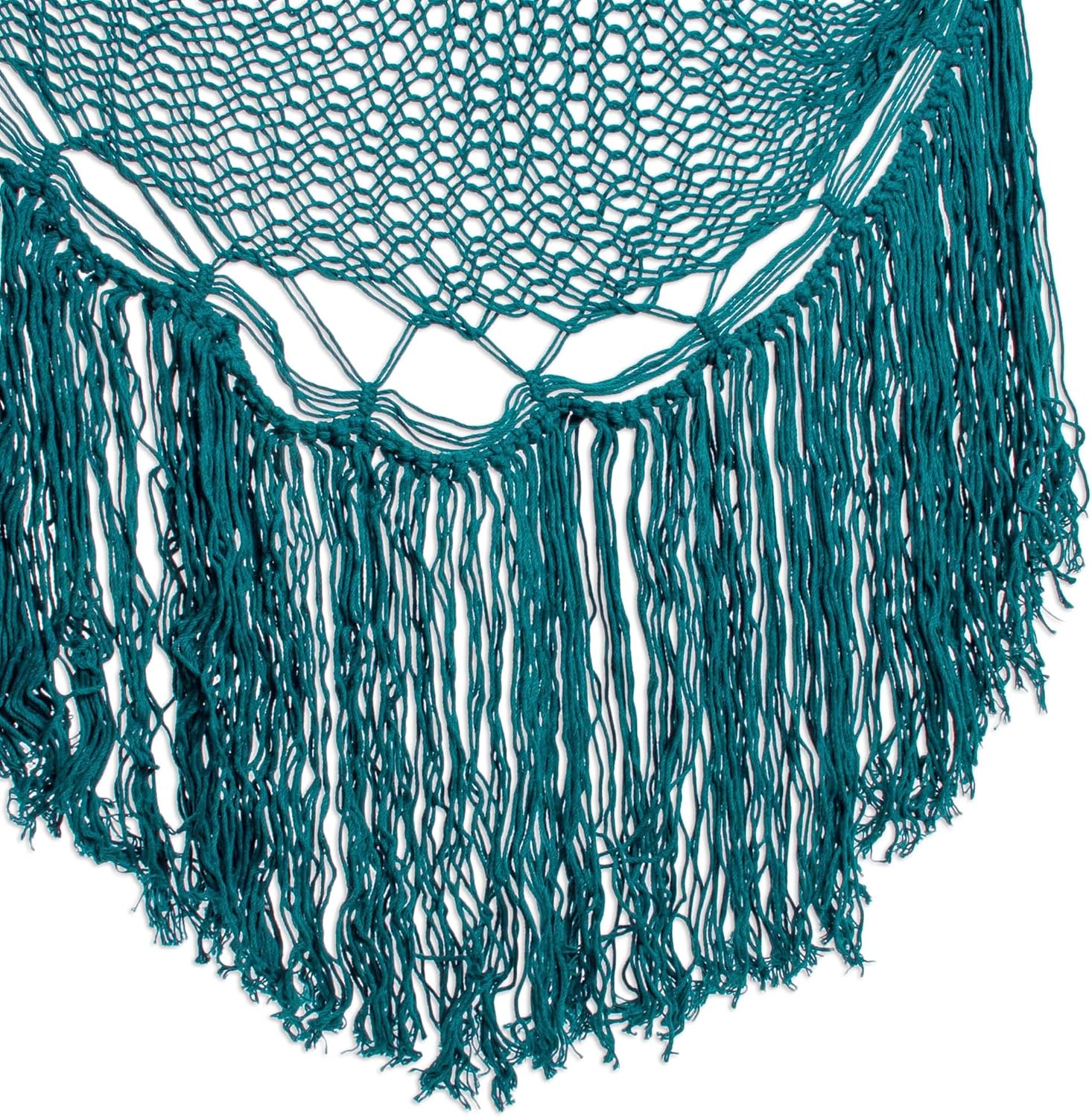 Novica Handmade Sea Breezes in Teal Cotton Hammock Swing