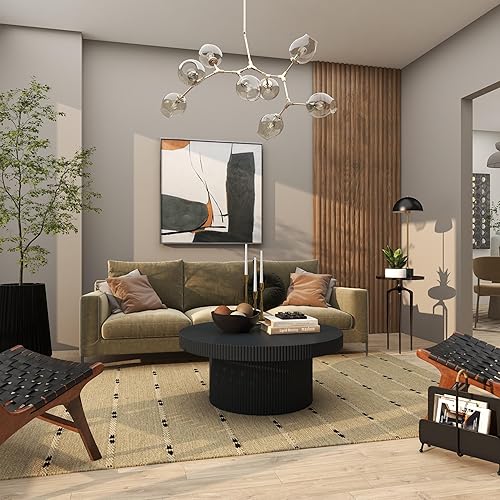 Miniatura 8 de Deco 79 Mesa auxiliar de metal de aluminio inspirada en la bandeja superior con 3 patas de trípode, mesa auxiliar de 16 x 16 x 25 pulgadas, color